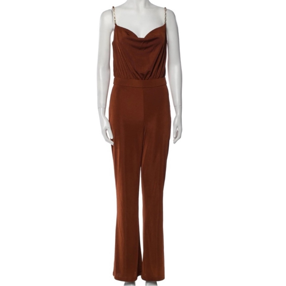 Jason Wu Emmett Cowl Neck Jumpsuit Brown Sz XS